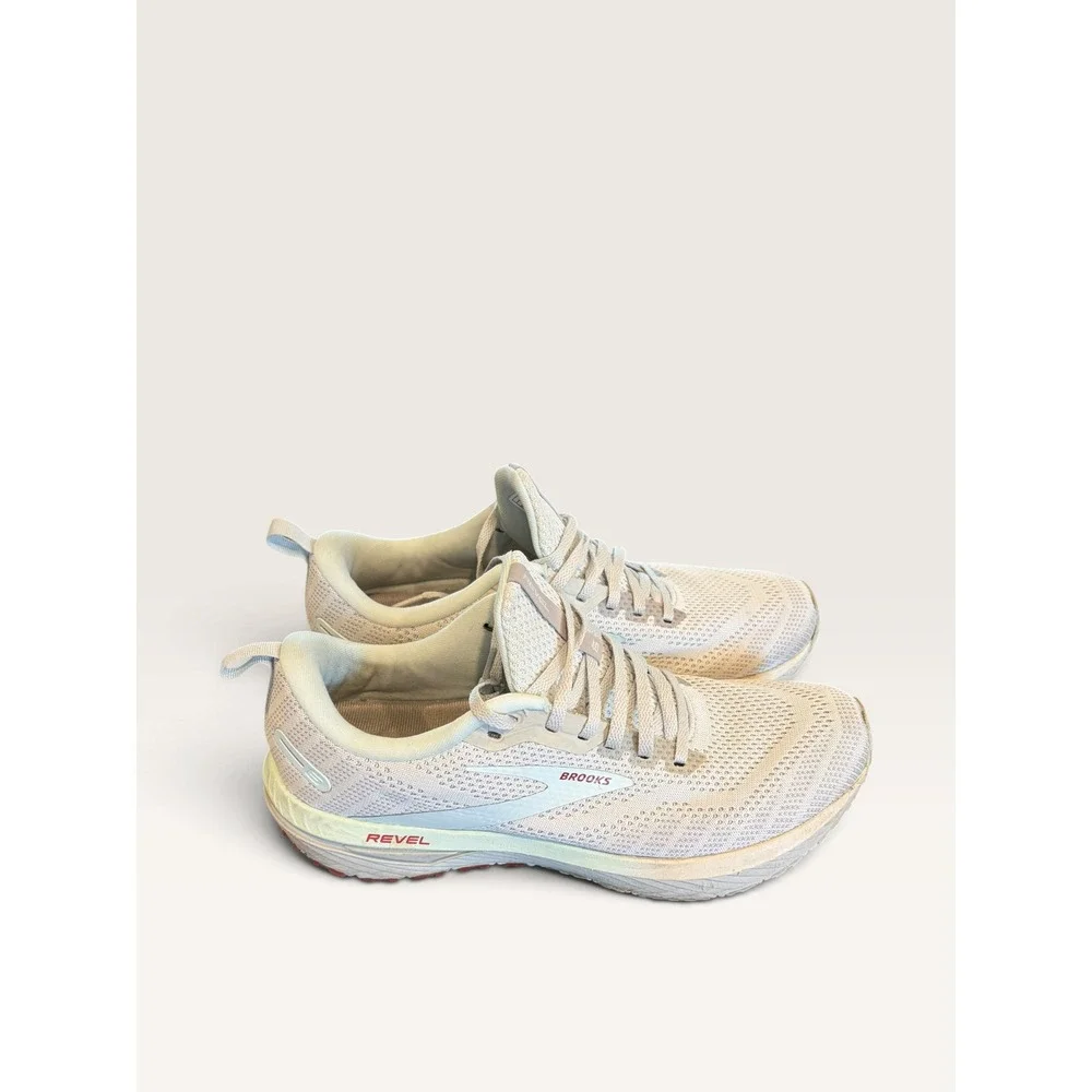 Brooks Revel 6 Womens Running Shoes White Light Blue 1203861B459 Size 10.5